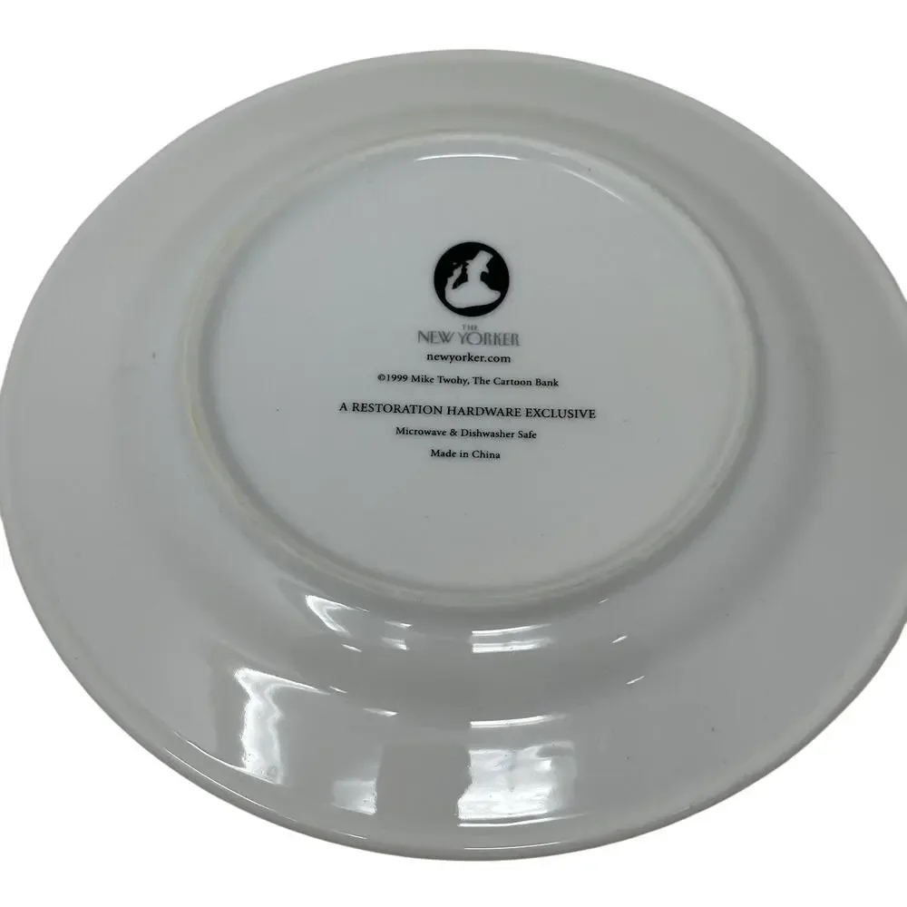 Restoration Hardware The New Yorker Humor “We Didn’t Have Time…” “8” Plate